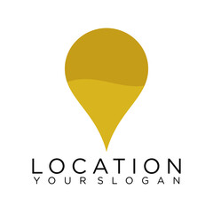 location pin maps logo abstract, template icon vector