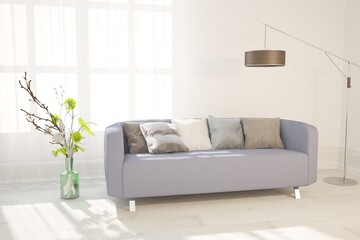 Modern interior design. 3D illustration