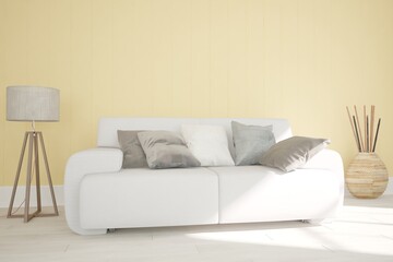 Modern interior design. 3D illustration