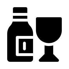 wine bottle glyph icon