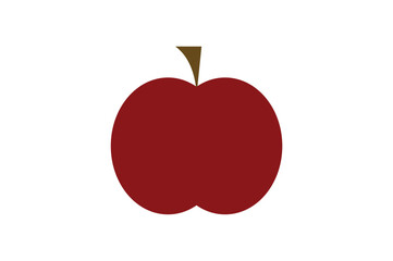 Obraz premium red apple pictogram flat vector clipart