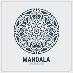 Mandala flat background design template
