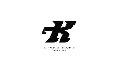 Obraz premium GK, KG, Abstract initial monogram letter alphabet logo design