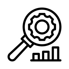 data analysis line icon