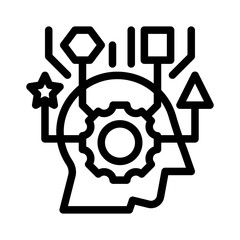 critical thinking line icon