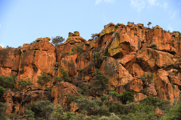 Fototapeta premium red rock cliffs of waterberg plateau in Namibia