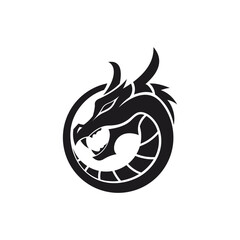 Vector Logo art for Small Business Shop and Game Company. fantasy dragon theme design