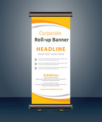 vector rollup banners template with business presentation design template