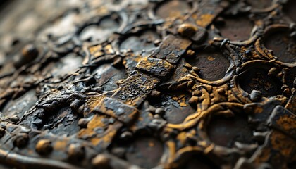 a close up of a piece of metal - Powered by Adobe