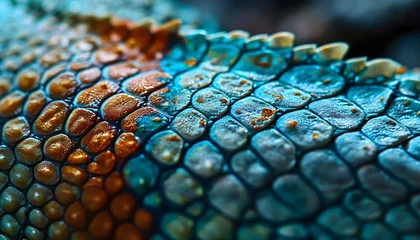 Foto op Canvas a close up view of a lizard skin © KWY