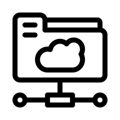 cloud storage line icon