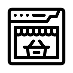 online shop line icon