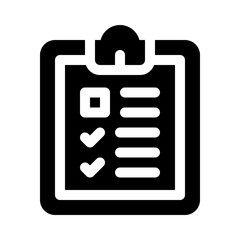 to do list glyph icon
