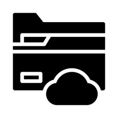 cloud storage glyph icon