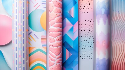 Geometric patterns in pastel colors