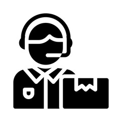 customer service glyph icon
