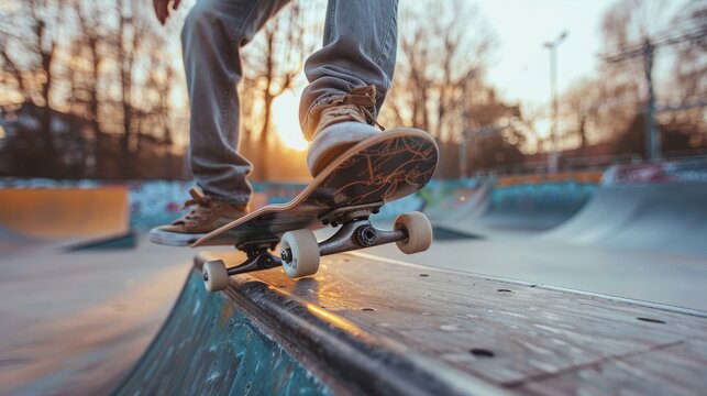 Skate park filled with talented skaters