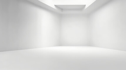  empty white corner wall on white background