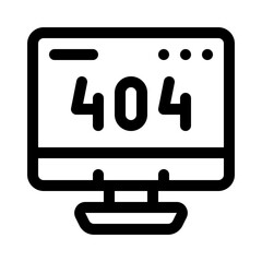 404 error line icon