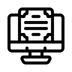 certificate line icon