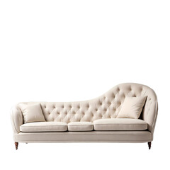 AI-Crafted White Sofa PNG for Stylish Interiors"