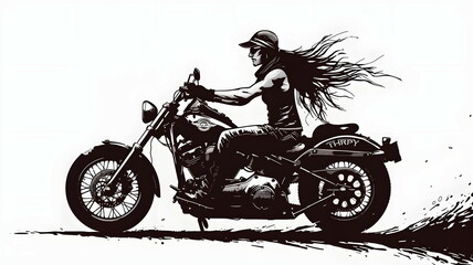 Fototapeta na wymiar Motorcycle, Biker Graphic