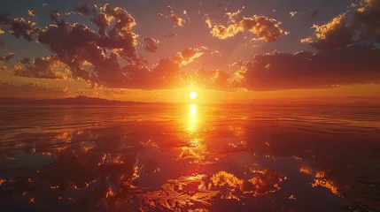 Poster time-lapse capturing the sun's journey across the sky, powering solar panels from sunrise to sunset © jamrut