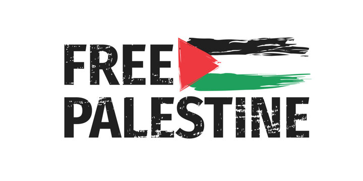 Free palestine template with palestine flag