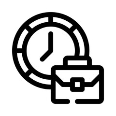 business hours line icon