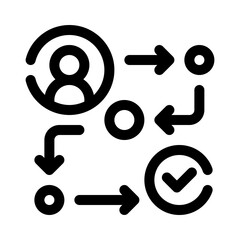 customer journey line icon