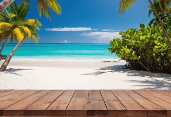 Fototapeta premium beach with palm trees