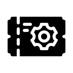 support ticket glyph icon