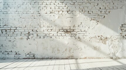Abstract texture stained stucco, old White brick wall background 