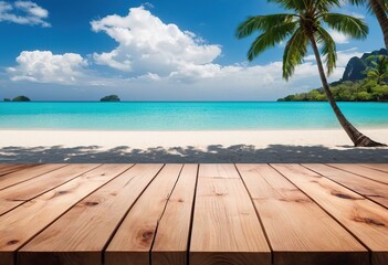 Fototapeta premium beach with wooden pier
