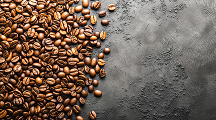 Coffee beans: Earthy aroma, morning elixir, brewing anticipation, essence of energy and productivity.
