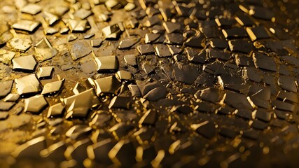 Obraz premium Gold background, gold polished metal, steel texture