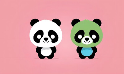 two panda 
