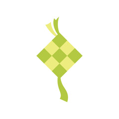 vector, a set of ketupat with various cute color choices, suitable for decoration in the month of Ramadan on the Eid al-Fitr holiday. all Muslims are happy. Ketupat is very delicious to enjoy. green a