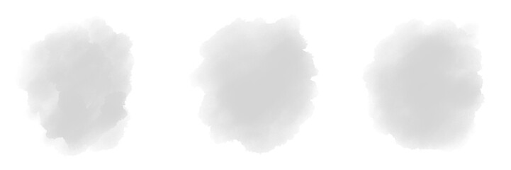 isolated white watercolor shape