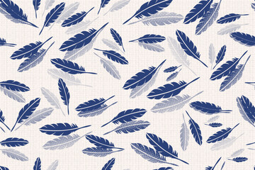 seamless vector feathers suitable for fabric, background, wallpaper, wrapping, cover, etc.