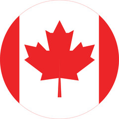 Canada national official flag circle symbol