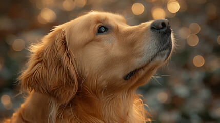 Close Up of Dog With Blurry Background