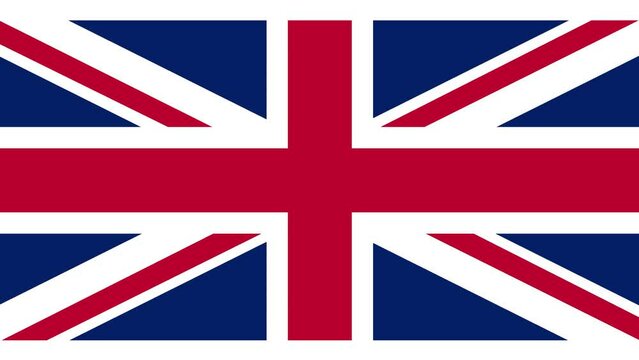 Animated illustration of Union flag of Uk for background in flat design
