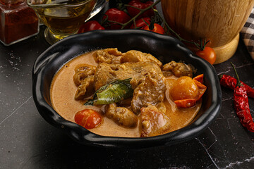 Thai Tom yum soup with chicken