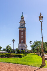 Beautiful view to Torre Monumental tower in Retiro, Buenos Aires