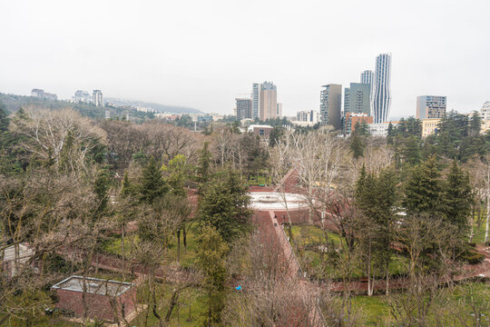 Foggy morning in the Tbilisi, Georgia