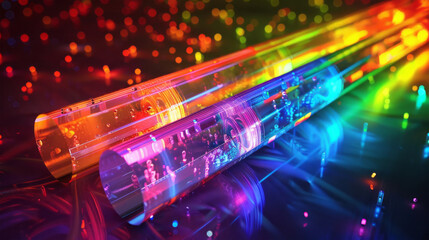 colored tubes on a colored background