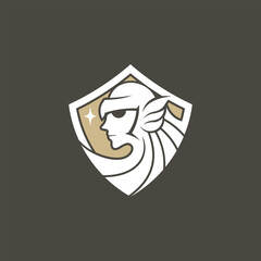 Vector Logo art for Small Business Shop and Game Company. Valkyrie theme design