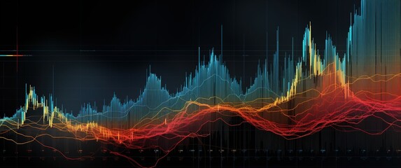 Crypto trading chart. - obrazy, fototapety, plakaty