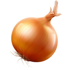 Yellow onion isolated on transparent background,transparency 